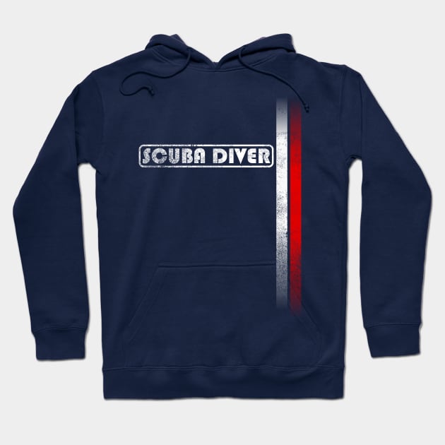 Scuba Diver (distressed) Hoodie by TCP
